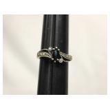 Vintage Sterling Silver Blue Stone Ring