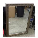 Wood Ornate Frame Wall Mirror 29x42