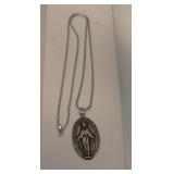 Sterling Silver Miraculous Medal necklace