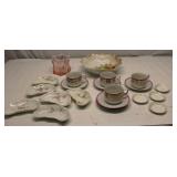 Vintage Porcelain & Glass Dishes Lot