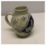 German Salt-Glazed Stoneware Wine Pitcher