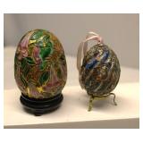 Vintage Faberge-style cloisonnï¿½ enamel egg 2