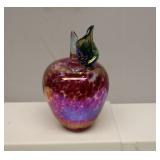 Art Glass Apple Paperweight