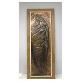 Vintage Hand Worked Copper Madonna 41"x16"