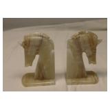 Vintage Alabaster Onyx Marble Book Ends