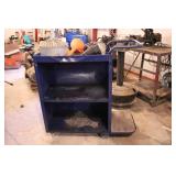Blue Service Cart with Funnels