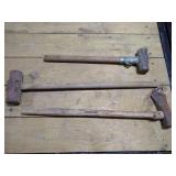 (2) Sledges and Wood Splitter