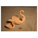 Pair of Small Ceramic Swans.