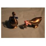 Small Brass Geese w/Bows