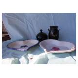 Pottery and Heart Shaped Dishes