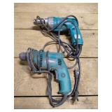 1/2" and 3/8" Corded Makita Drills