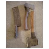 (2) Hatchets and Handmade Cleaver