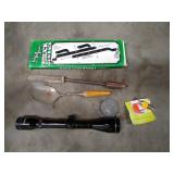 Gun Rack, Tasco Pronghorn Scope, Misc.