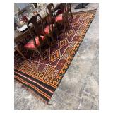 9.6 x 12 Hand knotted Rug.  Kilim.  All wool.