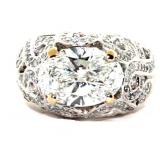 Fine Jewelry.  7.62 Ct Diamond 16 Gram 14K Ring
