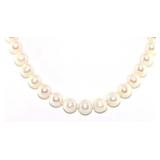 No Reserve.  96 inches Natural Pearl 9MM Necklace