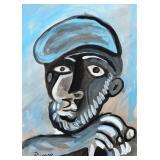 Pablo Picasso Mixed media Drawing on paper FRAMED