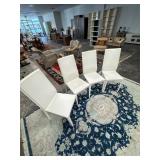 NO RESERVE Set of 4 White Chairs. All one price.