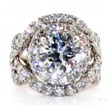 Fine Jewelry 6.65 Ct Diamond 9.5 Grams 14K Ring