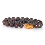 No Reserve.  Two Row Natural Black Pear Bracelet