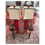 NO RESERVE PAIR of Leather Base Lamps