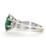 Fine Jewelry  2.52 Ct Diamond & Emerald  14K Ring