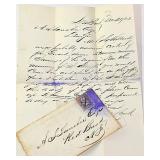 Hand Written Civil War Era 1862 Redbank NJ Letter