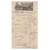 SCARCE ACME Advertising 1890s Handwritten Invoice