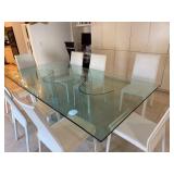 Glass Dining Table with chairs.  All one price