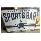 DALLAS COWBOYS SPORTS BAR metal sign with COA