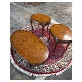 Set of 3 walnut table. Selling times three