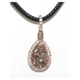No Reserve.  1.72 Diamond 14K 3.5 Gram Necklace