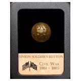 Civil War Union Soldier's Button - With Case