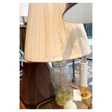 Crystal Base Lamp with silk shade