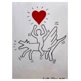 keith Haring Drawing mixed media on paper FRAMED