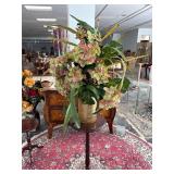 Decorative Vase with large silk arrangement.