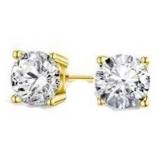 NO RESERVE.0.90 Ct Diamond 14K Earring