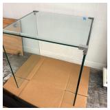 NO RESERVE GLASS TABLE