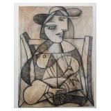 Pablo Picasso Signed Portrait of a Woman with Hat