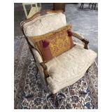 Heavy Solid Wood and Nice Fabric Chair