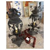 Very Heavy (metal) BRONZE SCONCE LAMPS