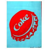 ANDY WARHOL Drawing  painting on old paper