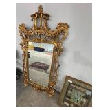 Large Heavily Gilded Mirror.  Approx 4 x 6 feet