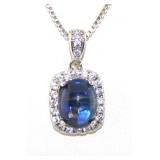 NO RESERVE. 2.82  Titanium Sapphire Necklace