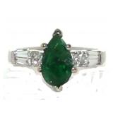 Fine Jewelry 2.52 Ct Diamond & Emerald  14K Ring