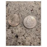 Silver dollars times two