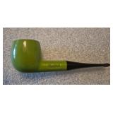 Vintage Pipe Green Billiard Estate Pipe 1960s