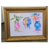 Peter Max signed Mixed Media and stamped Oil