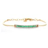 JEWELRY.2.10 Ct Diamond & Emerald  14K Bracelet
