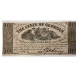 Rare $1800ï¿½s $10 note, Georgia